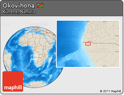 Shaded Relief Location Map of Okovihona