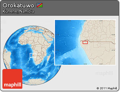 Shaded Relief Location Map of Orokatuwo