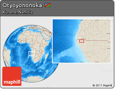 Shaded Relief Location Map of Otyoyononoka