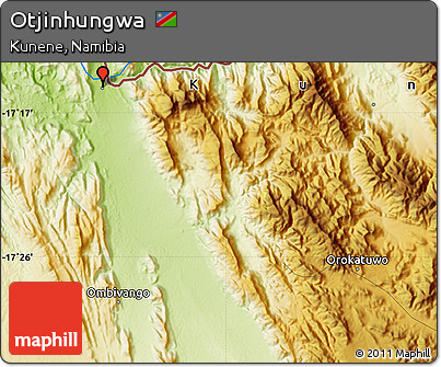Physical Map of Otjinhungwa