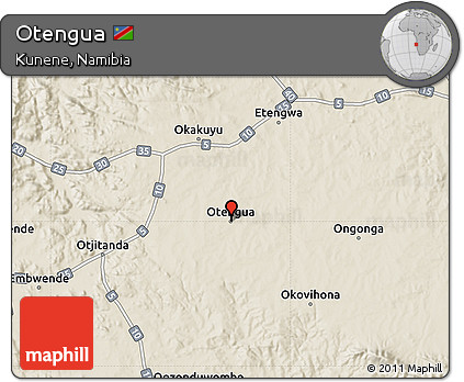 Shaded Relief Map of Otengua