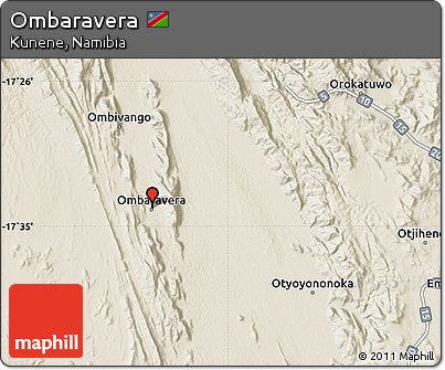 Shaded Relief Map of Ombaravera