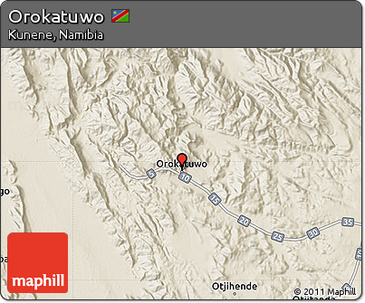 Shaded Relief Map of Orokatuwo