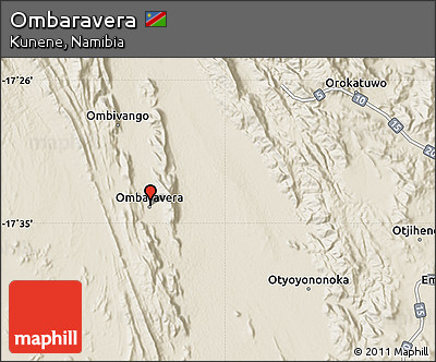 Shaded Relief Map of Ombaravera