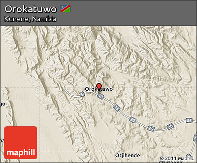 Shaded Relief Map of Orokatuwo