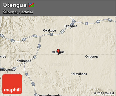Shaded Relief Map of Otengua