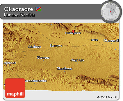 Physical Panoramic Map of Okaoraore