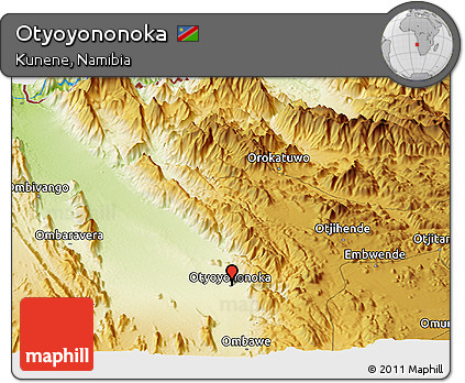 Physical Panoramic Map of Otyoyononoka