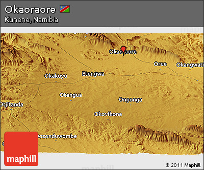 Physical Panoramic Map of Okaoraore
