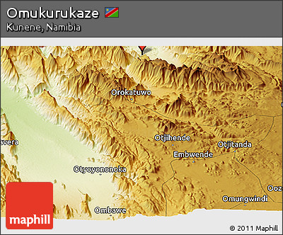 Physical Panoramic Map of Omukurukaze