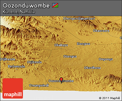 Physical Panoramic Map of Oozonduwombe