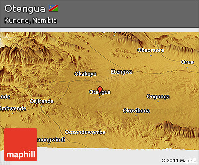 Physical Panoramic Map of Otengua
