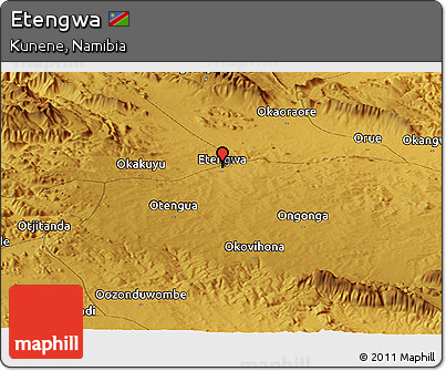Physical Panoramic Map of Etengwa