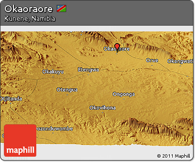 Physical Panoramic Map of Okaoraore