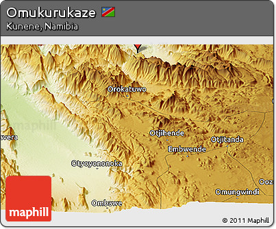 Physical Panoramic Map of Omukurukaze