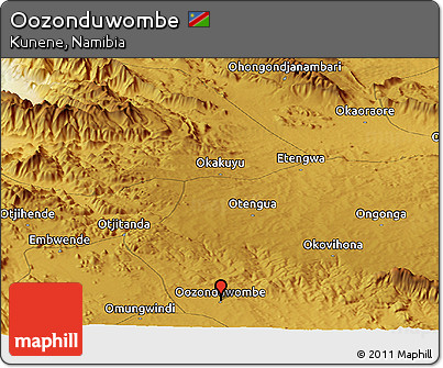 Physical Panoramic Map of Oozonduwombe