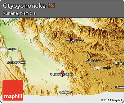 Physical Panoramic Map of Otyoyononoka