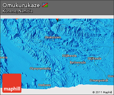 Political Panoramic Map of Omukurukaze