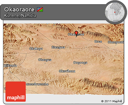 Satellite Panoramic Map of Okaoraore