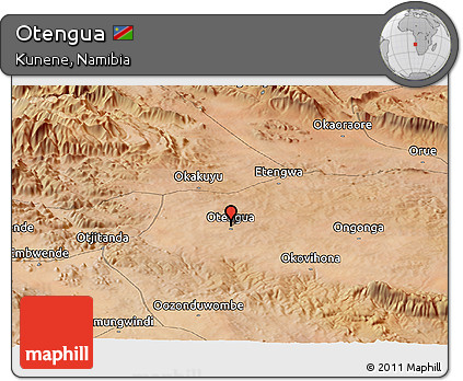 Satellite Panoramic Map of Otengua