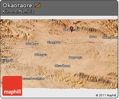 Satellite Panoramic Map of Okaoraore