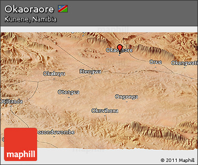 Satellite Panoramic Map of Okaoraore