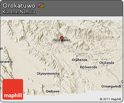 Shaded Relief Panoramic Map of Orokatuwo