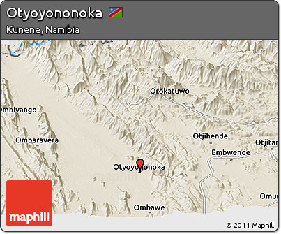 Shaded Relief Panoramic Map of Otyoyononoka