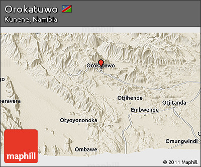 Shaded Relief Panoramic Map of Orokatuwo