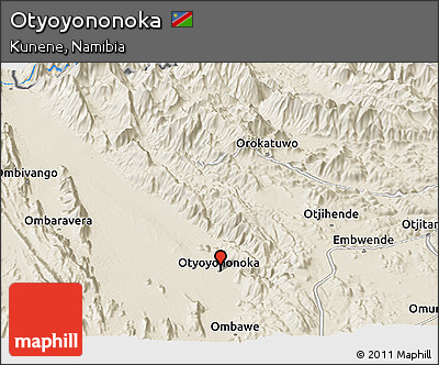 Shaded Relief Panoramic Map of Otyoyononoka
