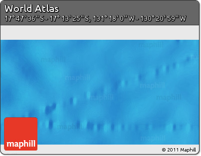 Physical 3D Map of the Area around 17° 30' 31" S, 130° 49' 29" W