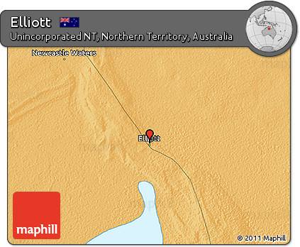 Political 3D Map of Elliott