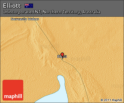 Political 3D Map of Elliott