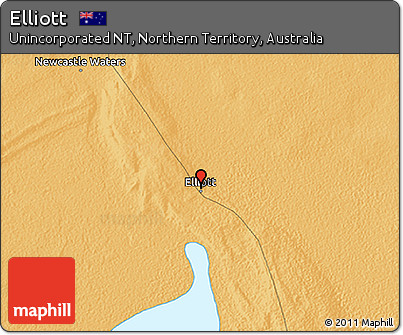 Political 3D Map of Elliott