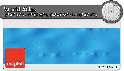 Physical Panoramic Map of the Area around 17° 30' 31" S, 134° 13' 29" W