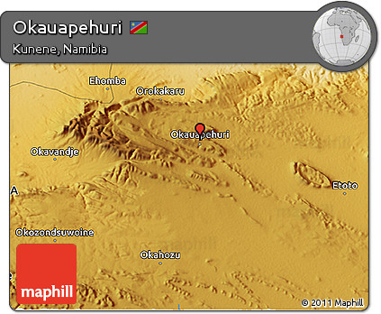 Physical 3D Map of Okauapehuri