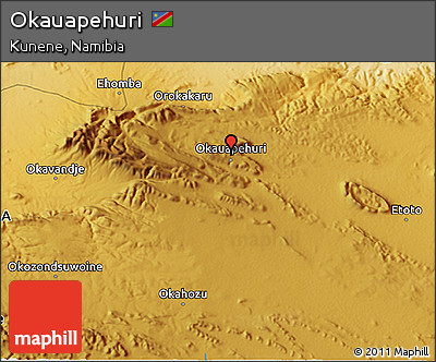 Physical 3D Map of Okauapehuri