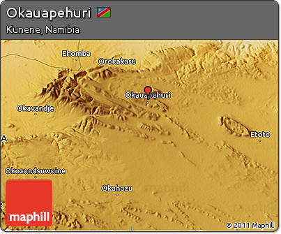 Physical 3D Map of Okauapehuri