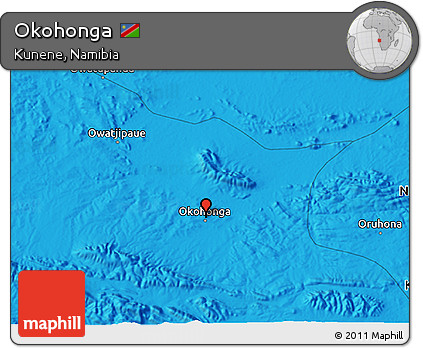 Political 3D Map of Okohonga