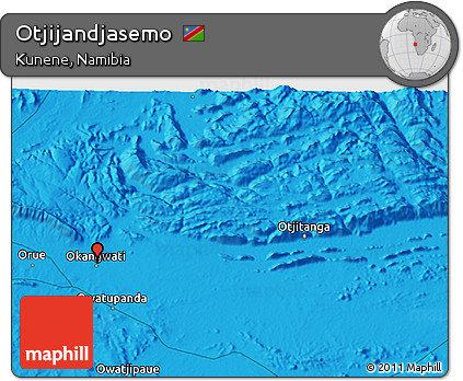 Political 3D Map of Otjijandjasemo