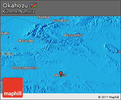 Political 3D Map of Okahozu
