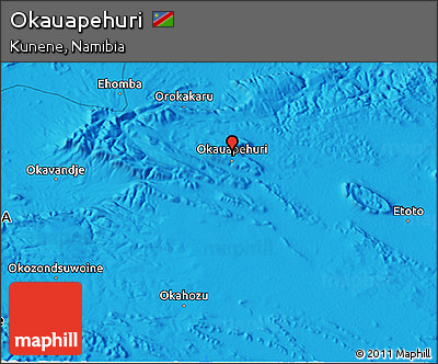 Political 3D Map of Okauapehuri