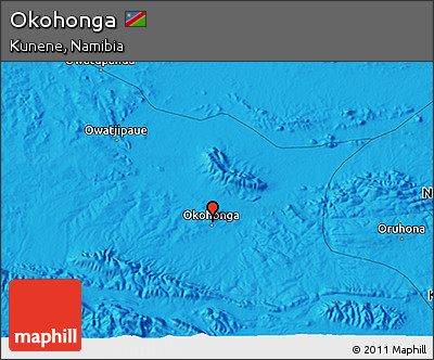Political 3D Map of Okohonga