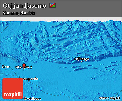 Political 3D Map of Otjijandjasemo