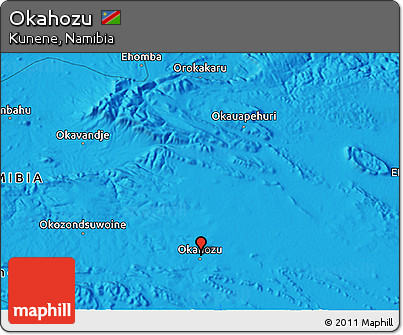 Political 3D Map of Okahozu