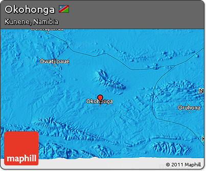 Political 3D Map of Okohonga