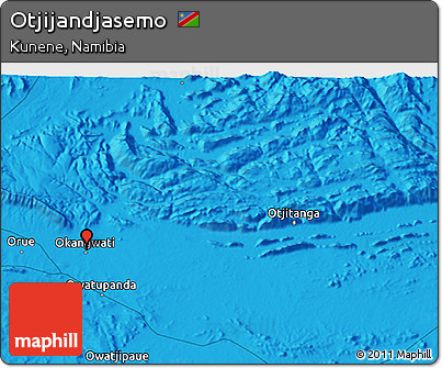 Political 3D Map of Otjijandjasemo