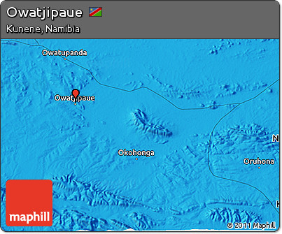 Political 3D Map of Owatjipaue