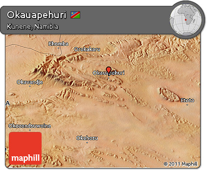 Satellite 3D Map of Okauapehuri