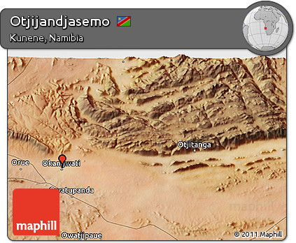 Satellite 3D Map of Otjijandjasemo